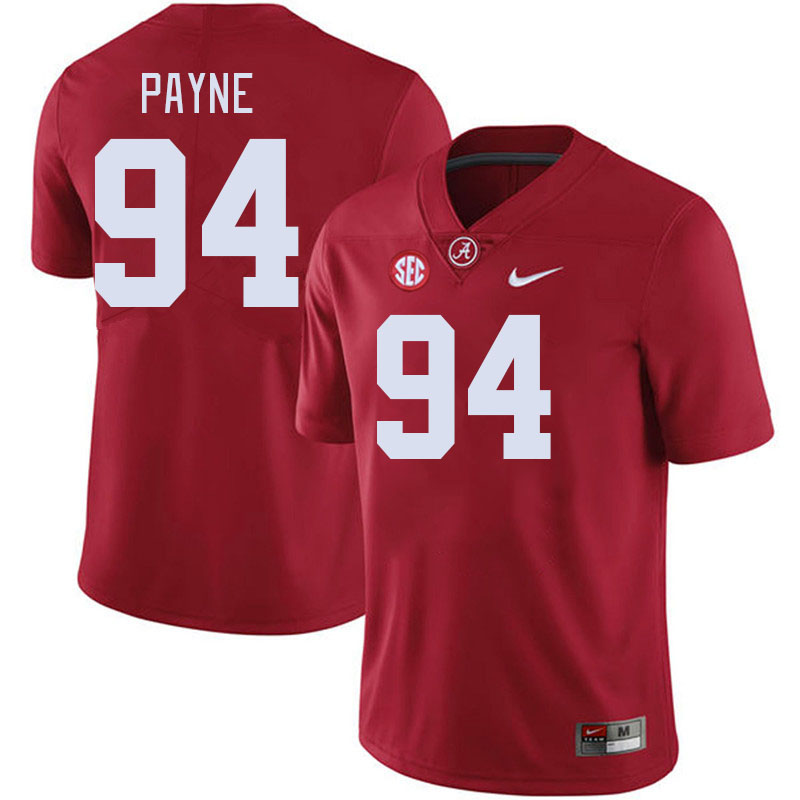 #94 Daron Payne Alabama Crimson Tide Jerseys Football Stitched-Crimson